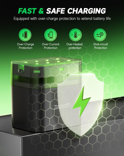Xbox Controller Battery Pack 4 x 6000mWh Rechargeable Lithium AA Batteries...
