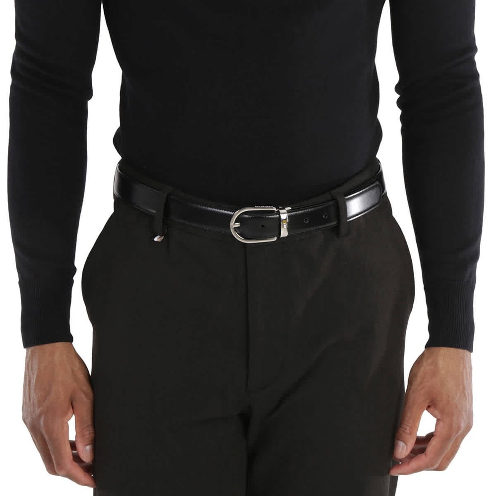 Montblanc Reversible Black/Brown Leather Belt 128135
