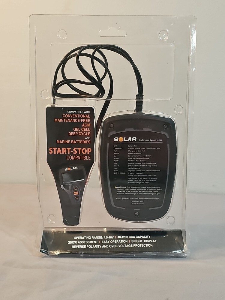 Solar BA9 12V Battery and System Tester
