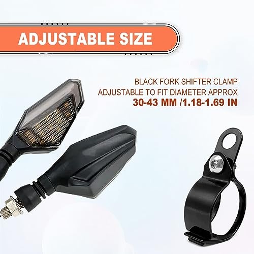2 Pairs Aluminium Alloy Motorcycle Fork Indicator Brackets, Universal