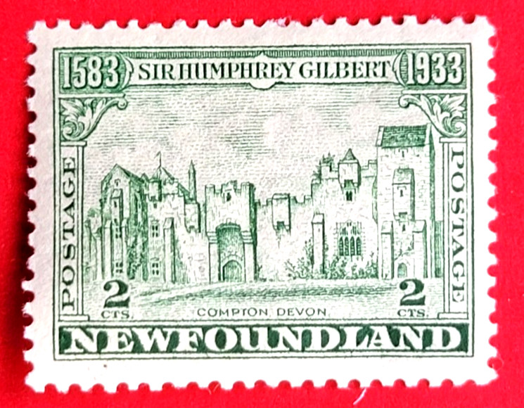 Canada Newfoundland #213 Sir Humphrey Gilbert Issue - Compton Castle MH