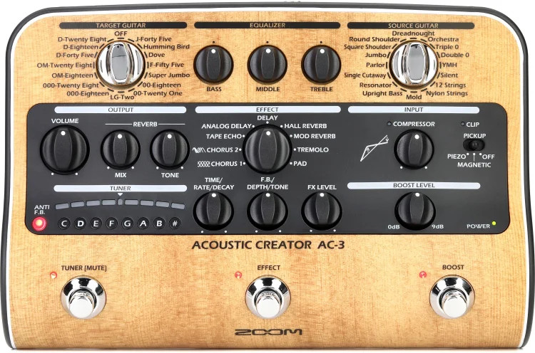 Zoom AC-3 Acoustic Creator - Enhanced Direct Box