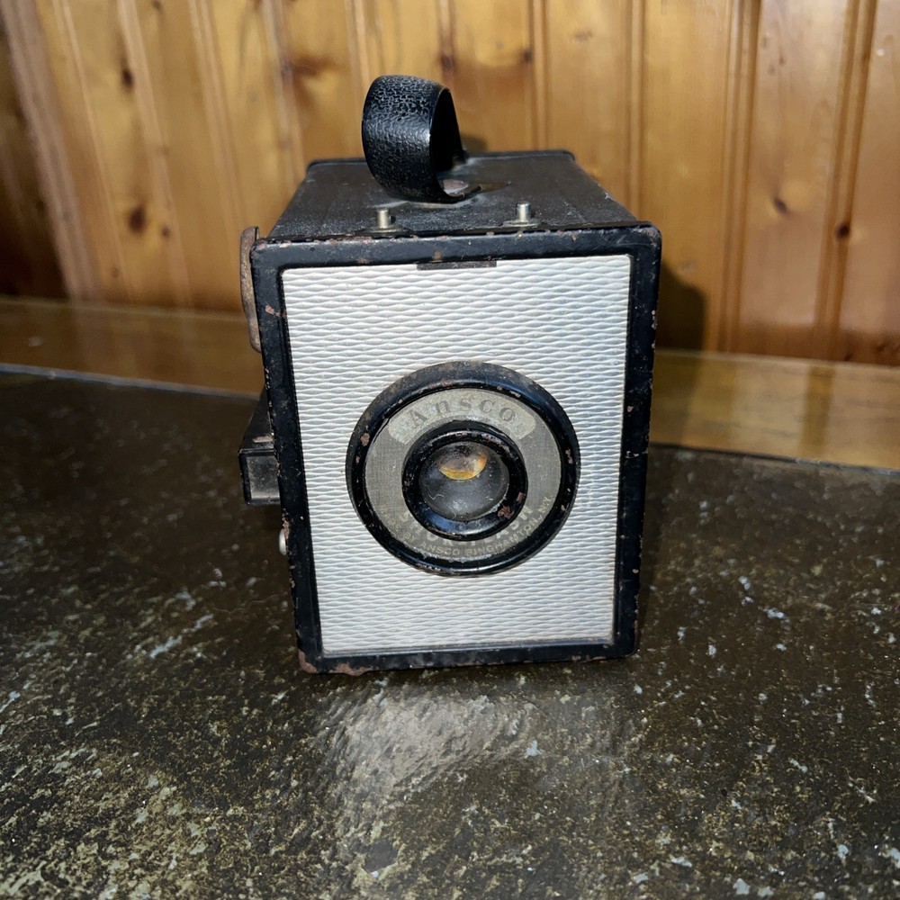 Displayable Vintage Ansco Shur-Flash Antique Box Camera