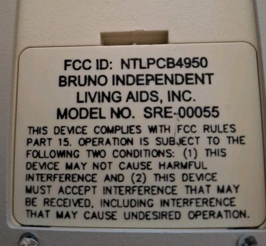 BOTH- BRUNO Chair lift controllers Tested. MODEL# SRE-00055