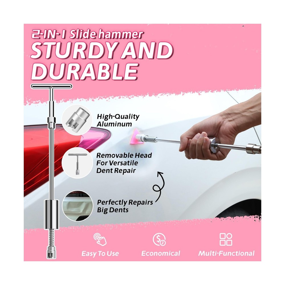 Car Dent Puller Kit, Paintless Dent Remover Tool with High Viscosity Puller T...