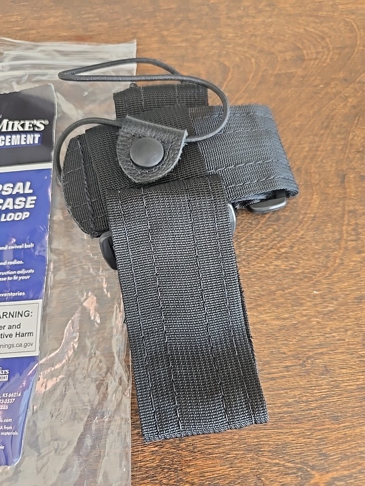 Uncle Mike's Radio Case with Fixed Belt Loop Nylon Web Black Universal 88804