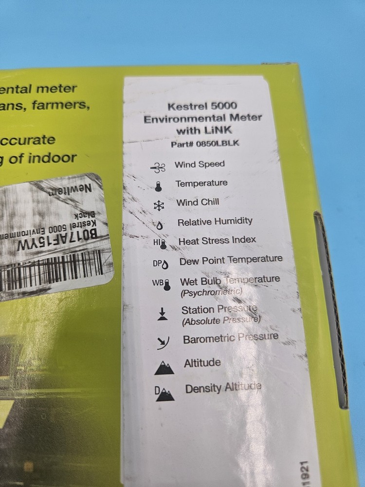 Kestrel 5000 Environmental Meter 0850LBLK With Link - Open Box