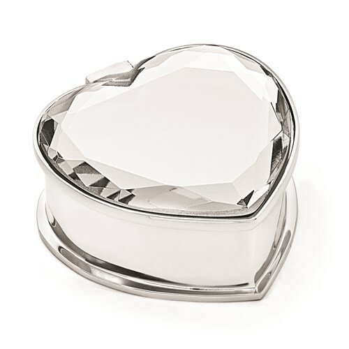 Mirror Lid Heart Trinket Box