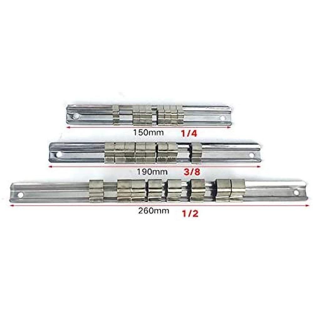 Socket Rails Organizer Socket Organizer Tray, Carbon Steel 8 Socket Rack Stor...