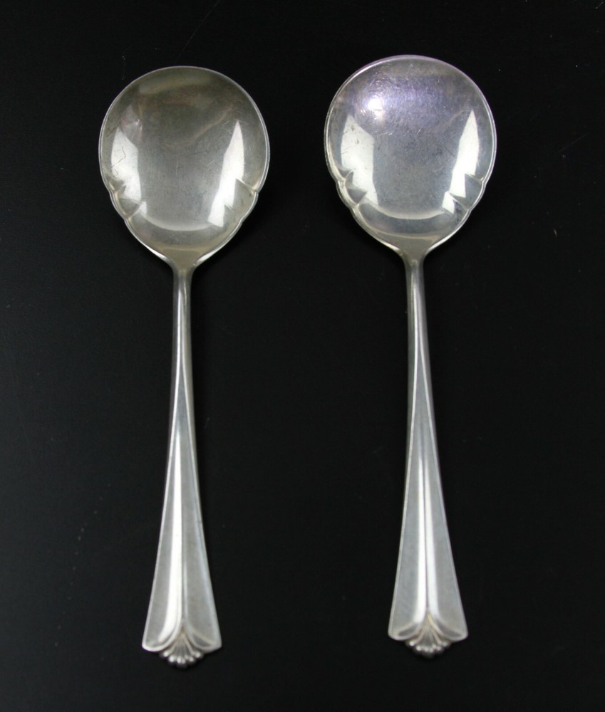 DAVID-ANDERSEN NORWAY 830 SILVER RADHUS PATTERN (5 PIECES) SPOONS & FORKS