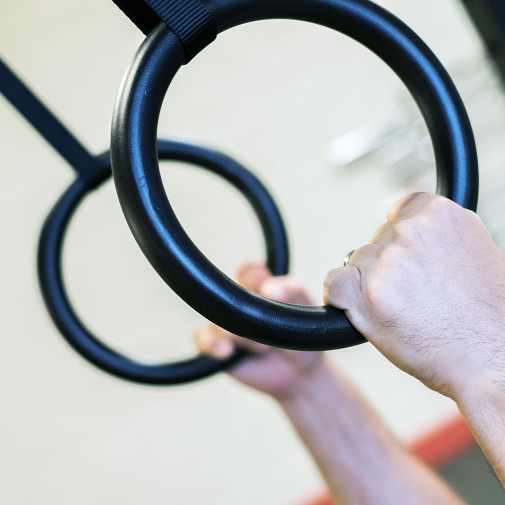 Body-Solid Tools Tubular Steel Rings with Straps