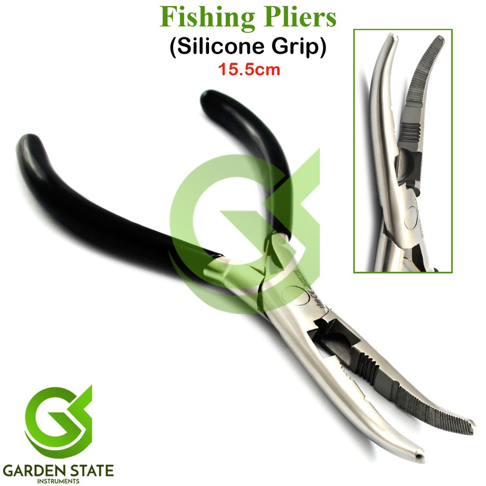 Multi Function Fish Plier Needle Nose Angled Braid Fishing Line Hook Cutter