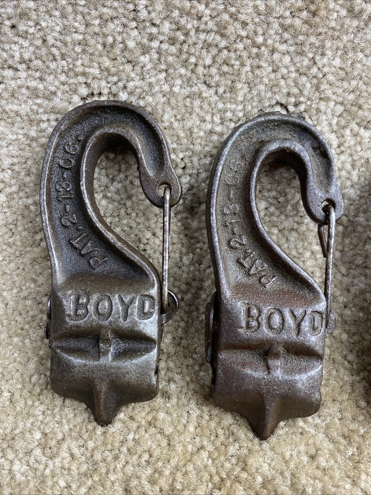 Vintage Cast Industrial/Farm Track Hooks