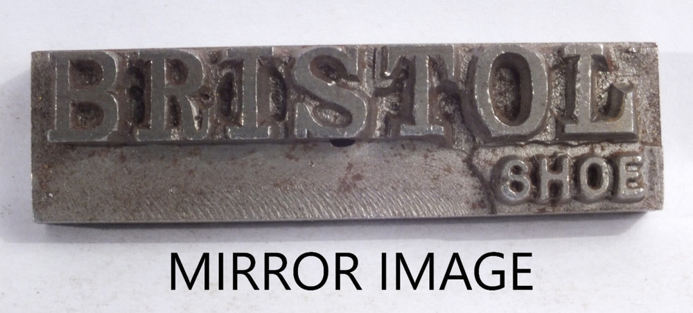 BRISTOL SHOE: Steel Leather Stamp: CMS