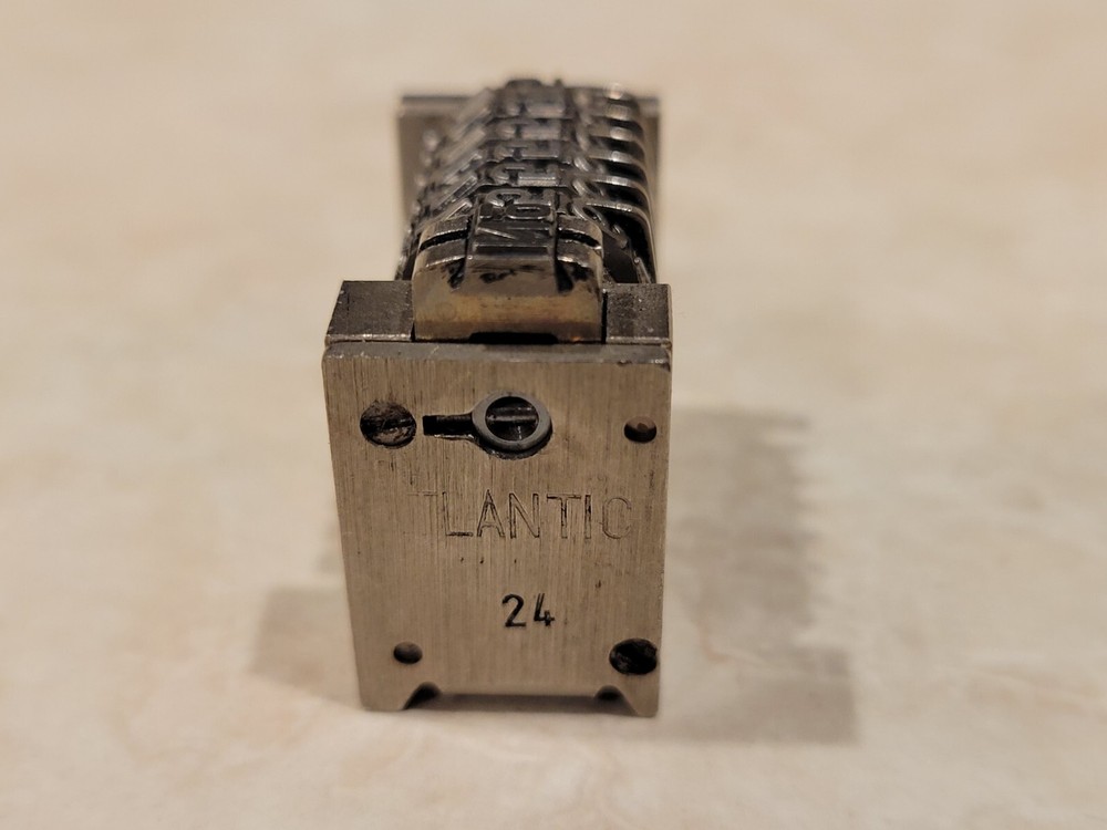 Atlantic Backward 6 Digit Letterpress Numbering Machine GOTHIC FONT #18