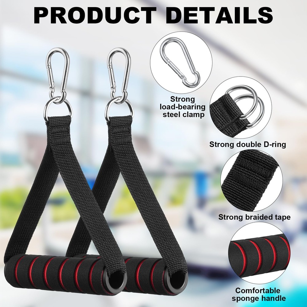 flintronic Exercise Handle, Resistance Bands Replacement Handle Black