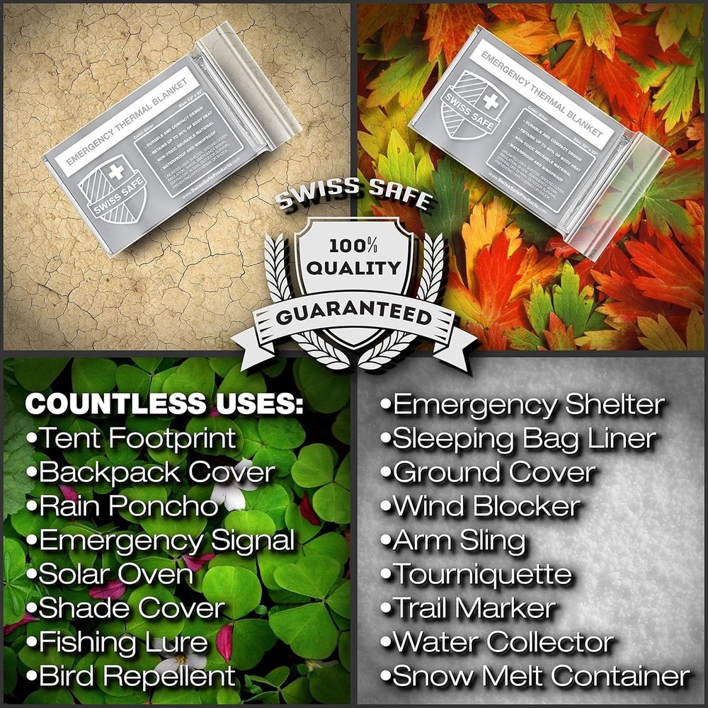 Compact 10 Pack Mylar Emergency Blankets – Durable & Essential Survival Gear