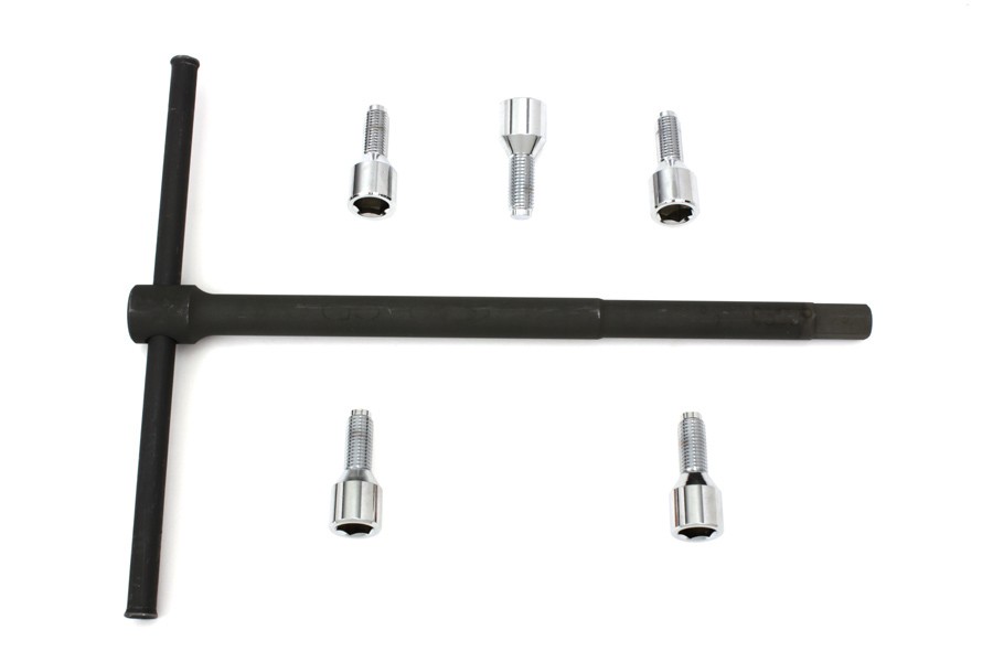 Chrome Wheel Lug Set with Wrench for Harley-Davidson