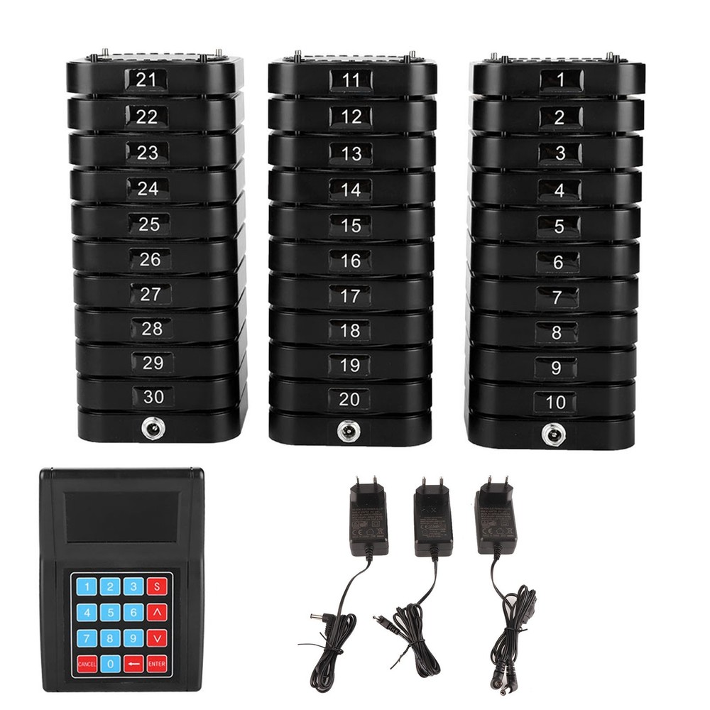 30 Receivers 1 Transmitter Restaurant Table Queuing Wireless Calling System