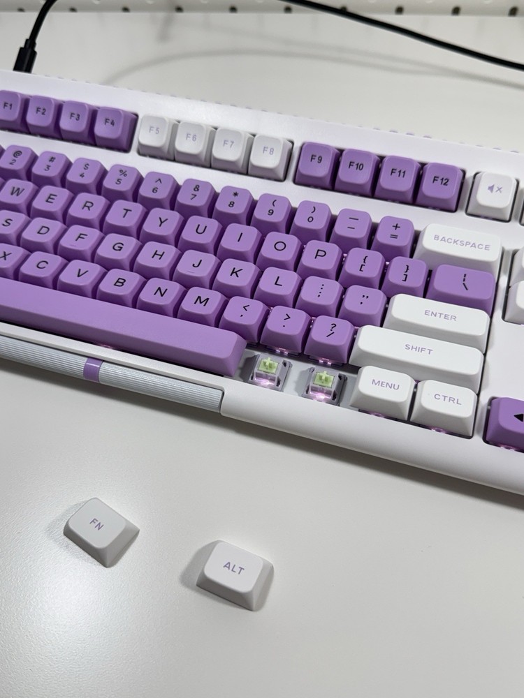 EPOMAKER BRICK 87 Mechanical Keyboard Wired Purple White