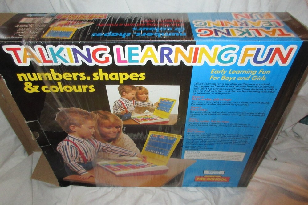 GRANDSTAND ELECTRONIC, TALKING LEARNING FUN, PRE-SCHOOL NUMBERS SHAPES 1989