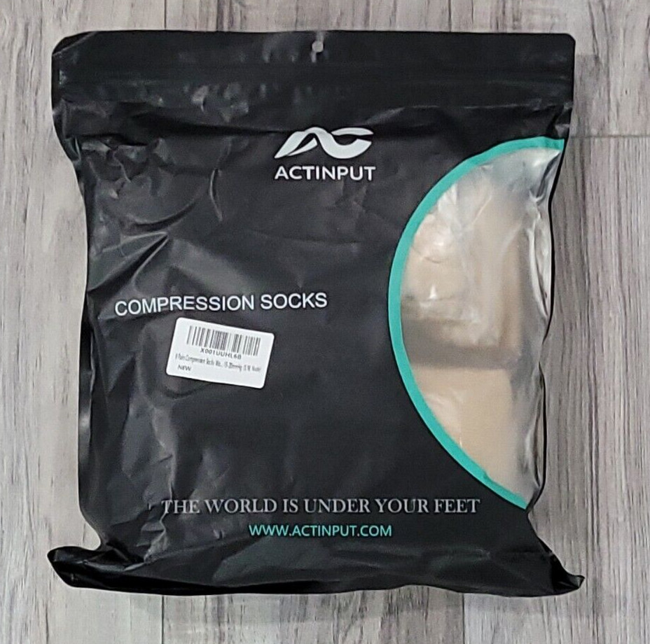 NIP - Actinput Compression Womens Socks Small/Medium Nude 7 Pack