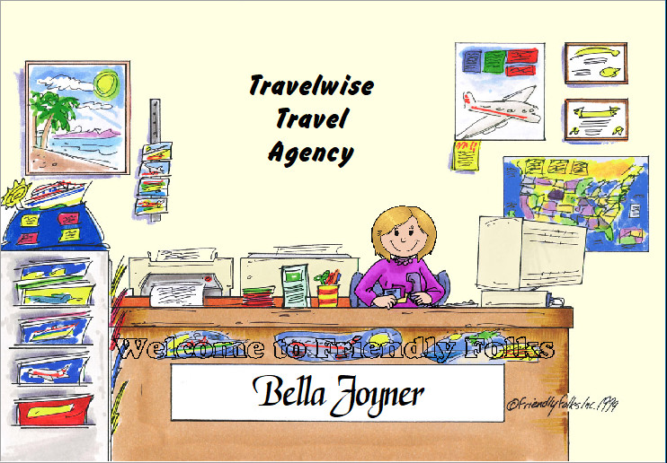 Personalized Travel Agent Picture - Makes a great gift!