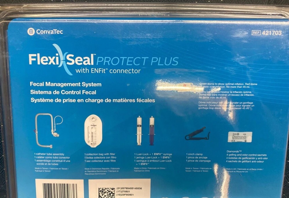 ConvaTec Flexi Seal Protect Plus Management Kit 421703 Exp 2030