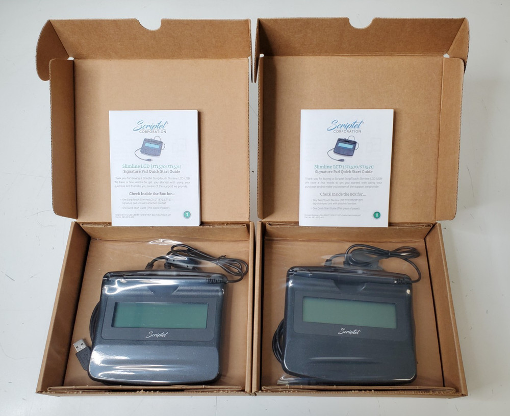New/OpenBox Lot of 2 Scriptel 6ft ScripTouch Signature Pad (SC-ST1570-6FT)