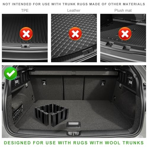 4PCS Multipurpose Cargo Organizer Blocks, Plastic Car Trunk Storage Organizer