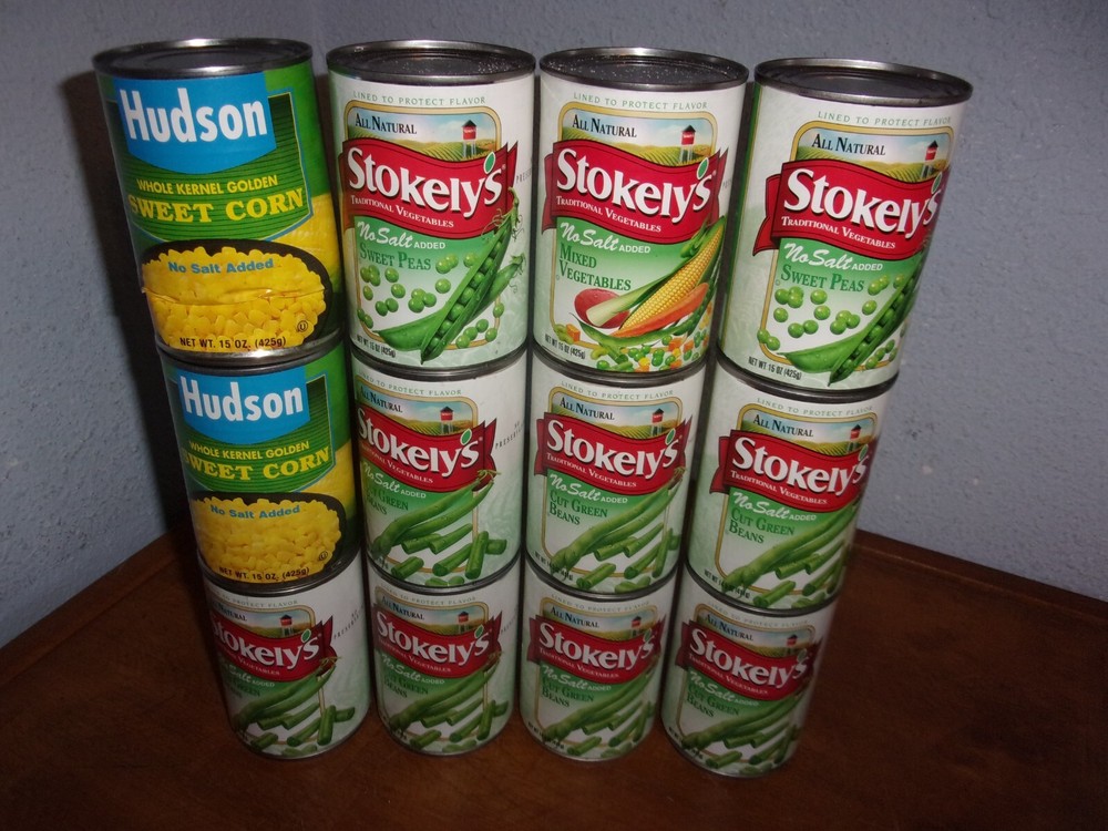 Stokely's & Hudson Assorted Canned Vegetables 12 Pack 15 oz Cans