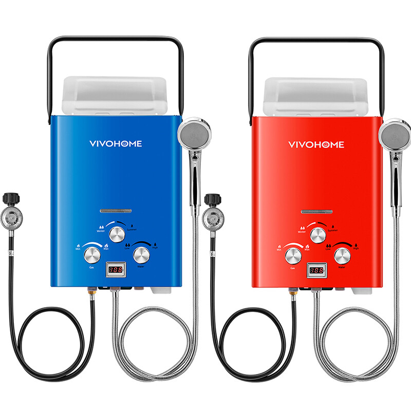 Portable Propane Tankless Hot Water Heater 6L Outdoor RV Shower Camping Boiler