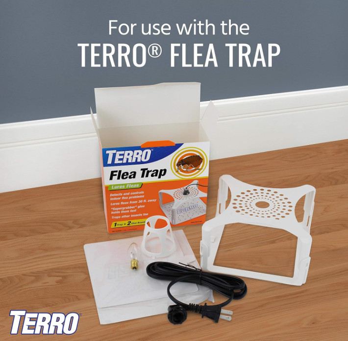 TERRO T231 Flea Trap Refills - Replacement Flea Trap Glue Boards,White, 3 Count