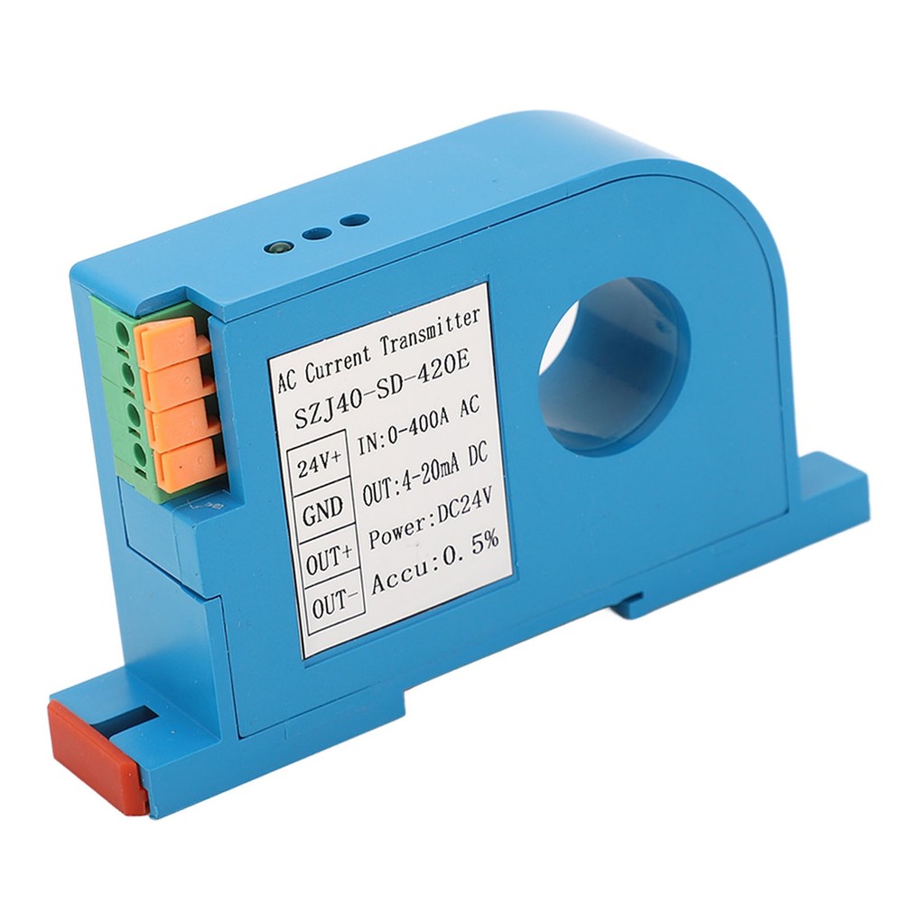 AC Current Transmitter 4‑20mA Output Single Phase AC Current Transducer Sensor