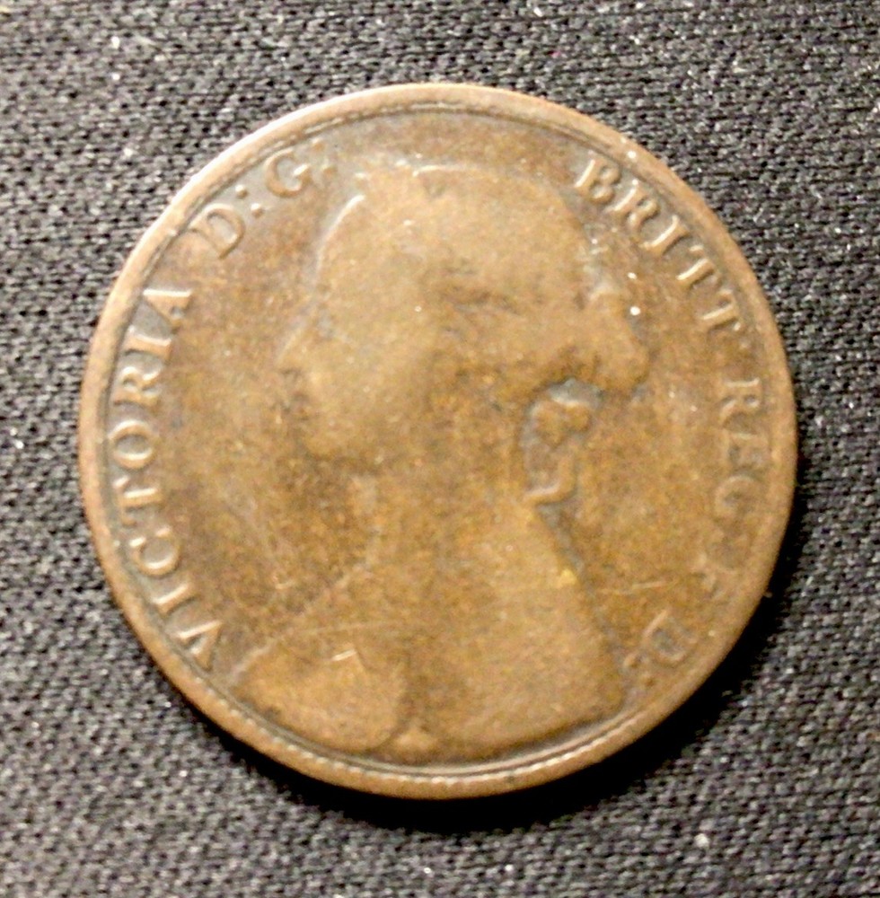 1874 H British Half Penny! ENN Coins