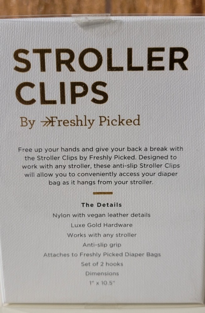 Freshly Picked Stroller Clips Grey