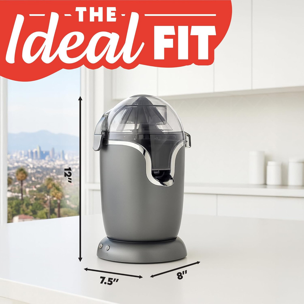 Automatic Citrus Juicer - 17 Oz Capacity, One-Touch Operation, Universal Cone, A