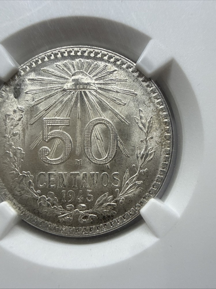 1945 M Mexico 50 Centavos Silver NGC MS 65