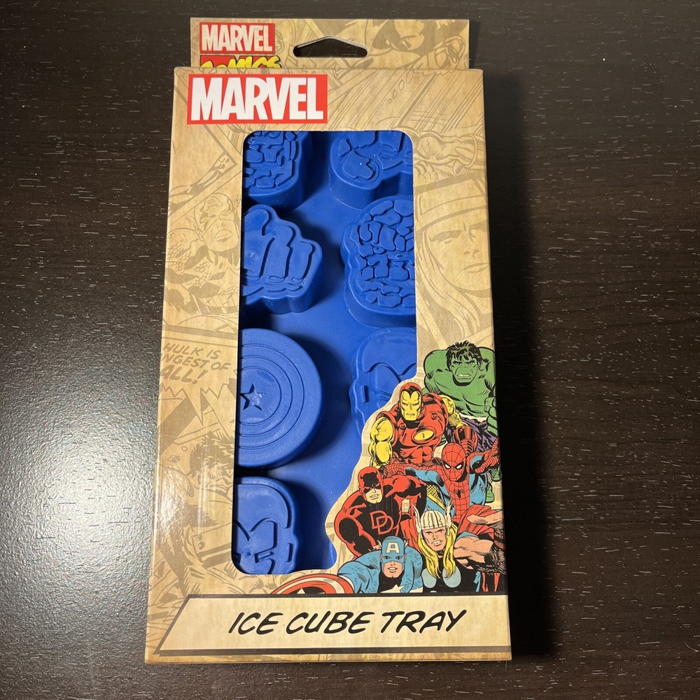 Marvel Ice Cube Tray Superheroes Comics. Loot Crate Blue