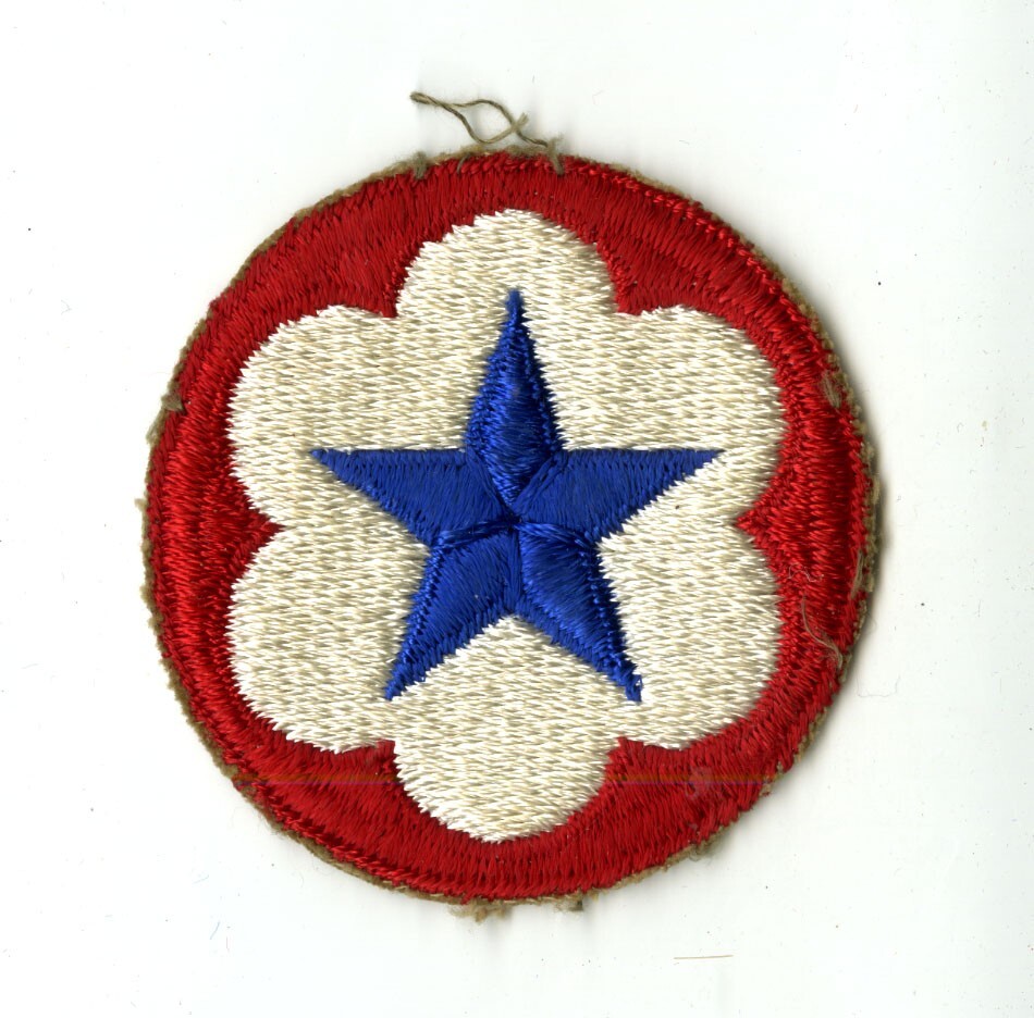 Army Service Forces White Back Patch WWII Vintage