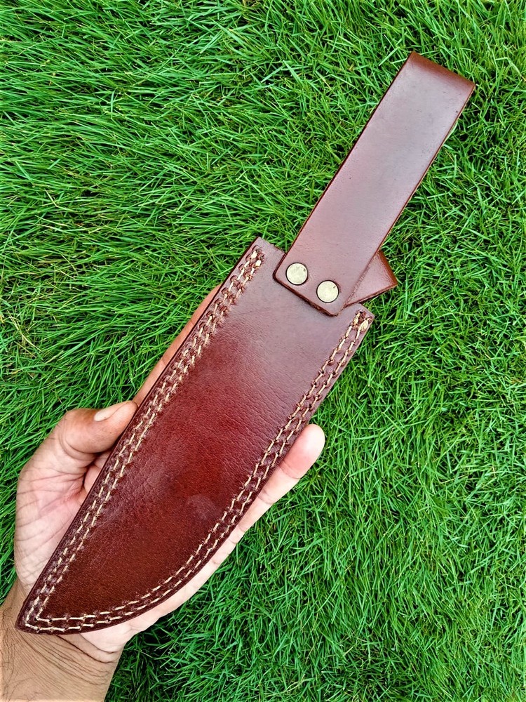 Custom Handmade Fixed Blade Knife Leather Sheath Holster Sheath Hand Engraved