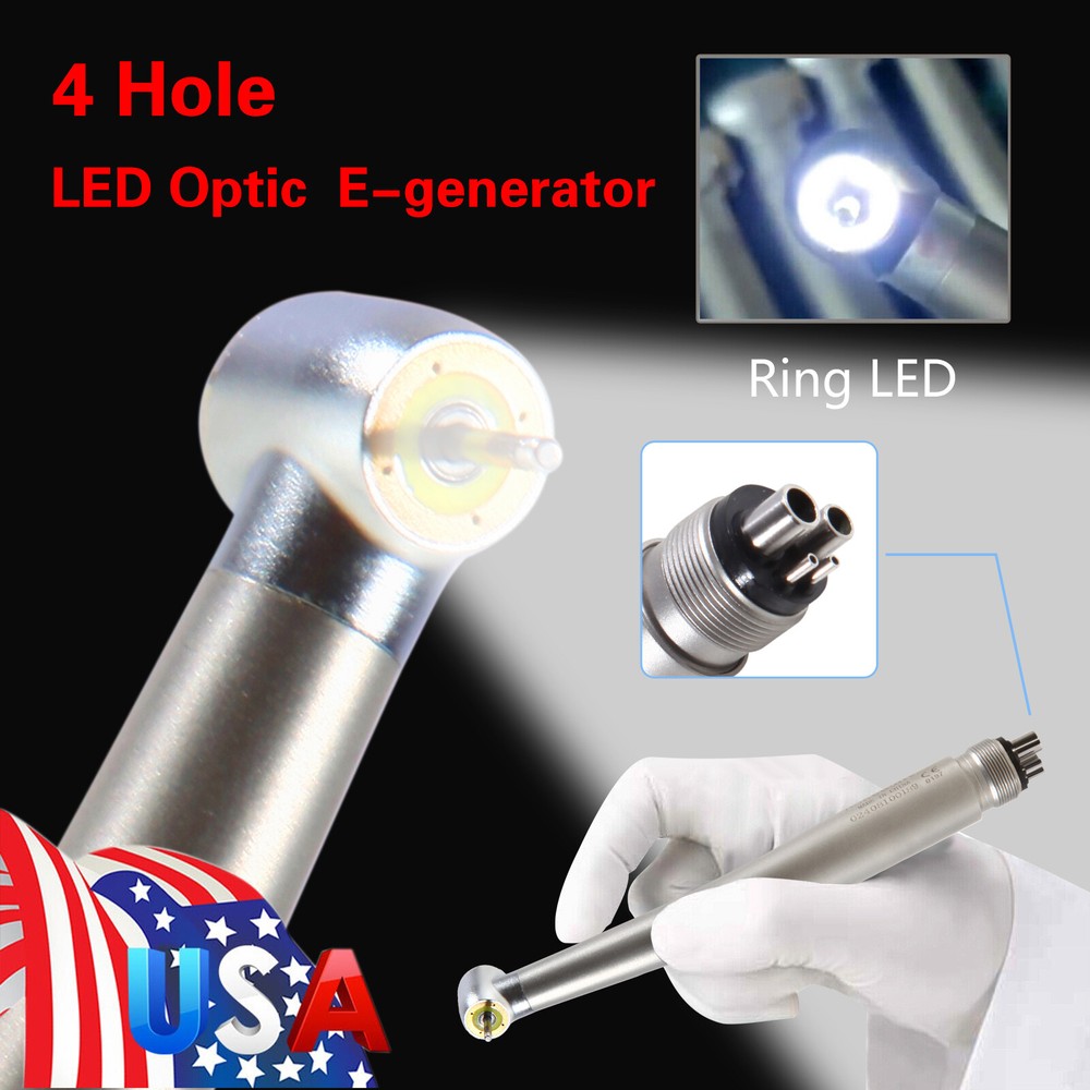 Dental Ring LED Optic High Speed Handpiece E-Generator Shadowless 4 Hole ASK st