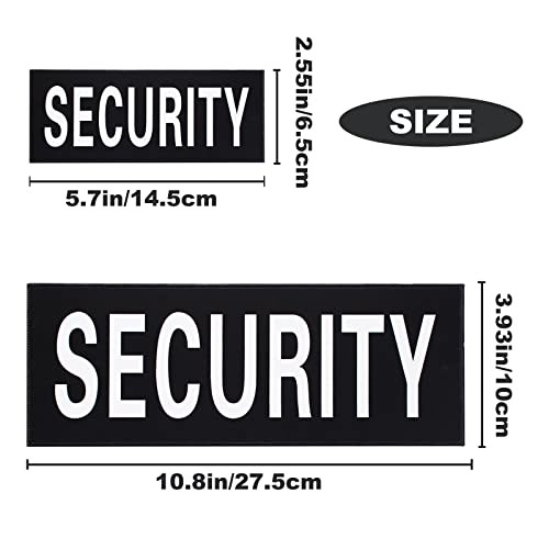 Reflective Security Patches with Hook and Loop Back Panel Removable Security