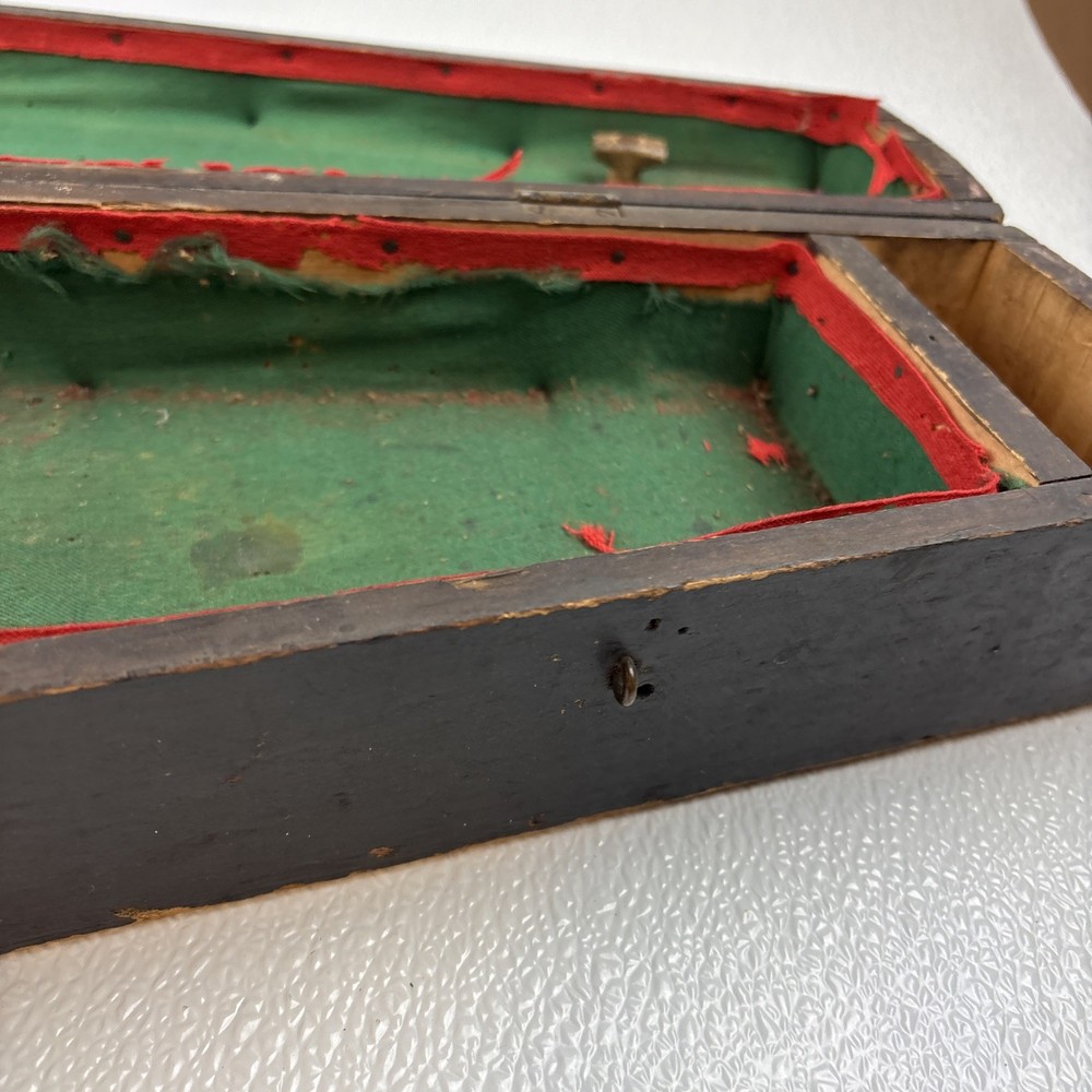 Antique Violin With Wooden Coffin Case