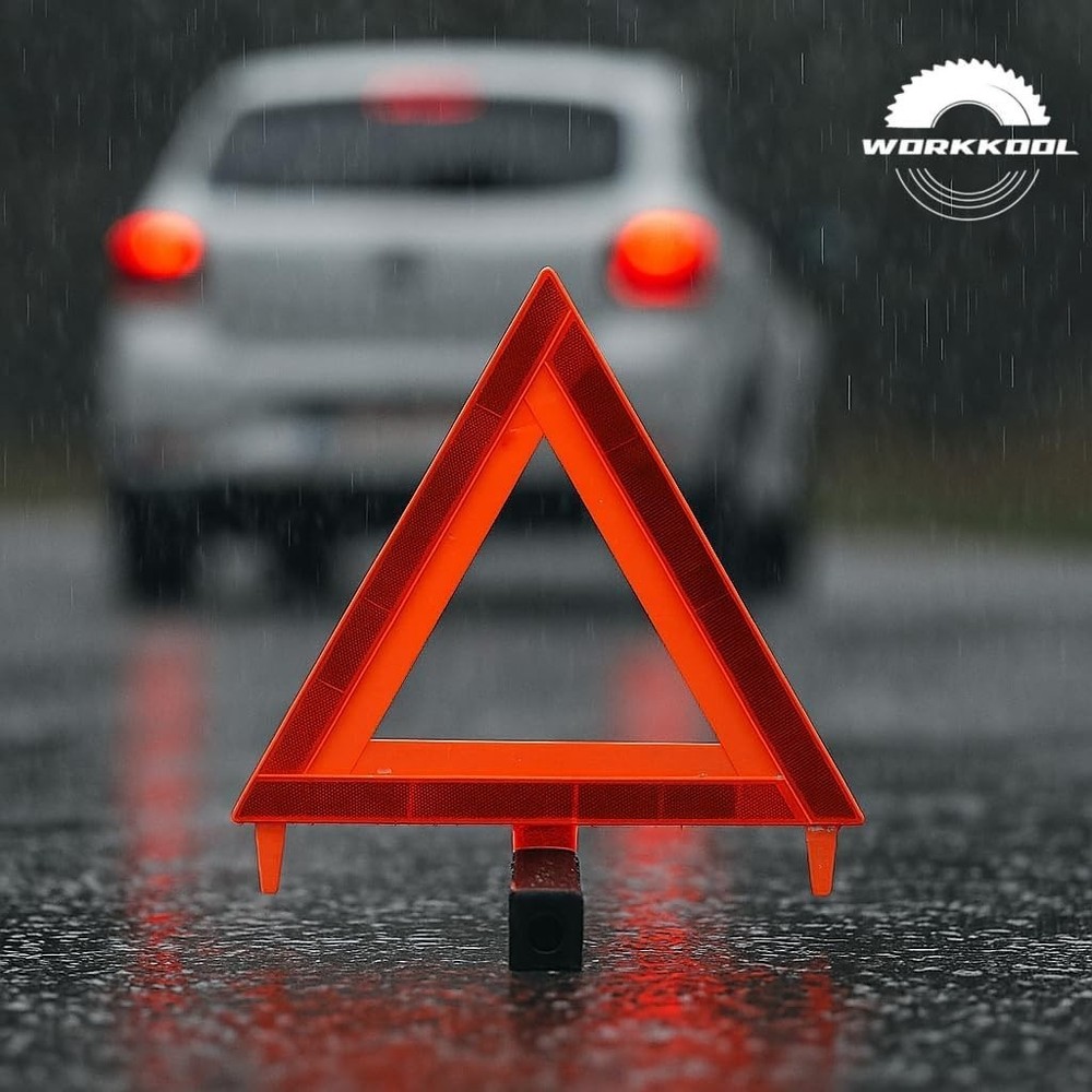 3 Pack Foldable Reflective Warning Triangles - Essential Roadside Safety Kit