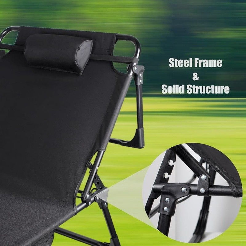 Portable Folding Camping Cot Tri-Fold Design Easy Setup Compact Durable Bed New