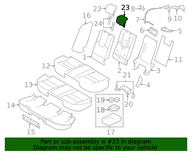 Genuine Ford Headrest AE5Z-54611A08-HB