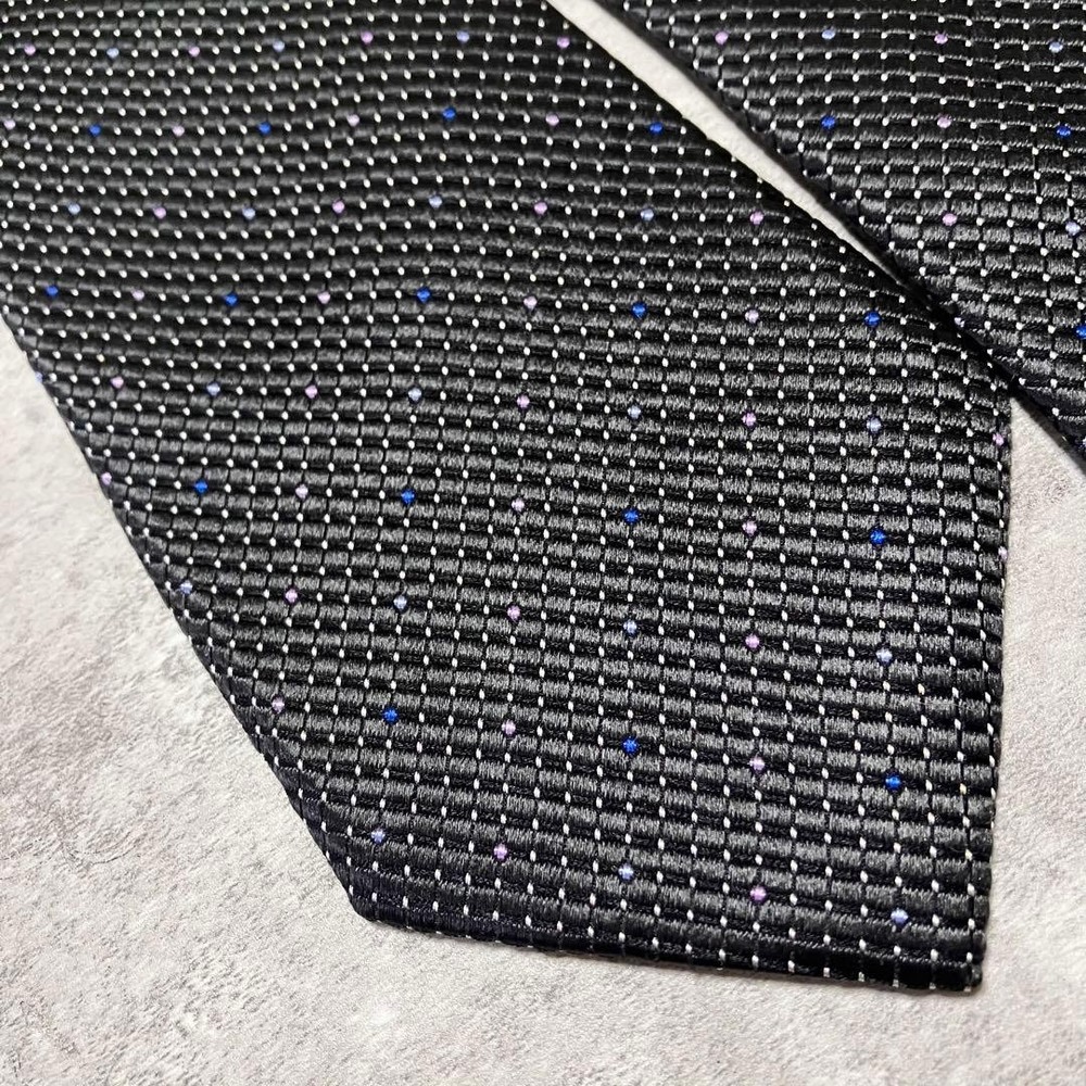 good Paul Smith tie microdot polka dot pattern black multicolor