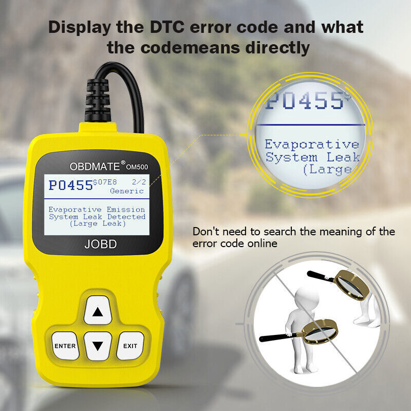 JOBD Diagnostic Engine Fault Car OBD2 Code Reader Scan Tool Turn off MIL Light