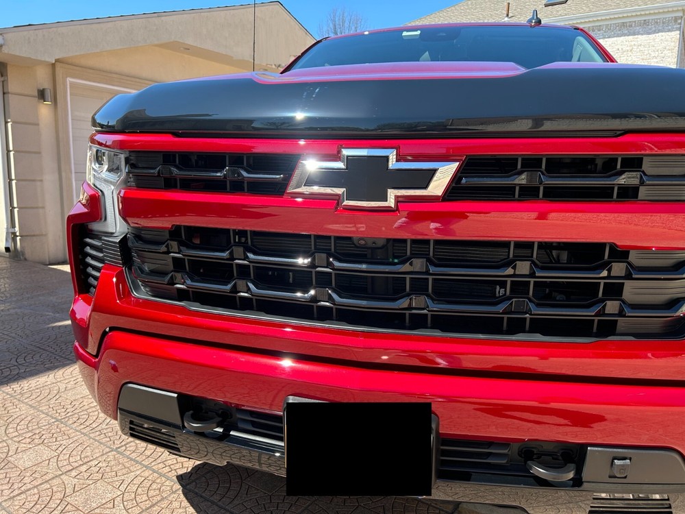 Bug Shield Hood Protector Tape On SMOKED FOR Chevy Silverado 1500 14-15